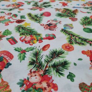 Țesătură din bumbac, Albă, Conuri și Clopoței