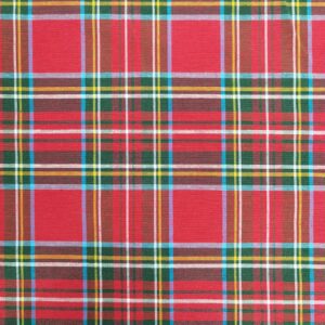 Țesătură din bumbac Roșu cu Carouri Mari