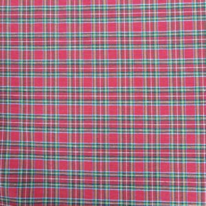Țesătură din bumbac Roșu cu Carouri Mici