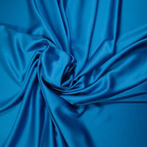 Satin premium stretch ALBASTRU