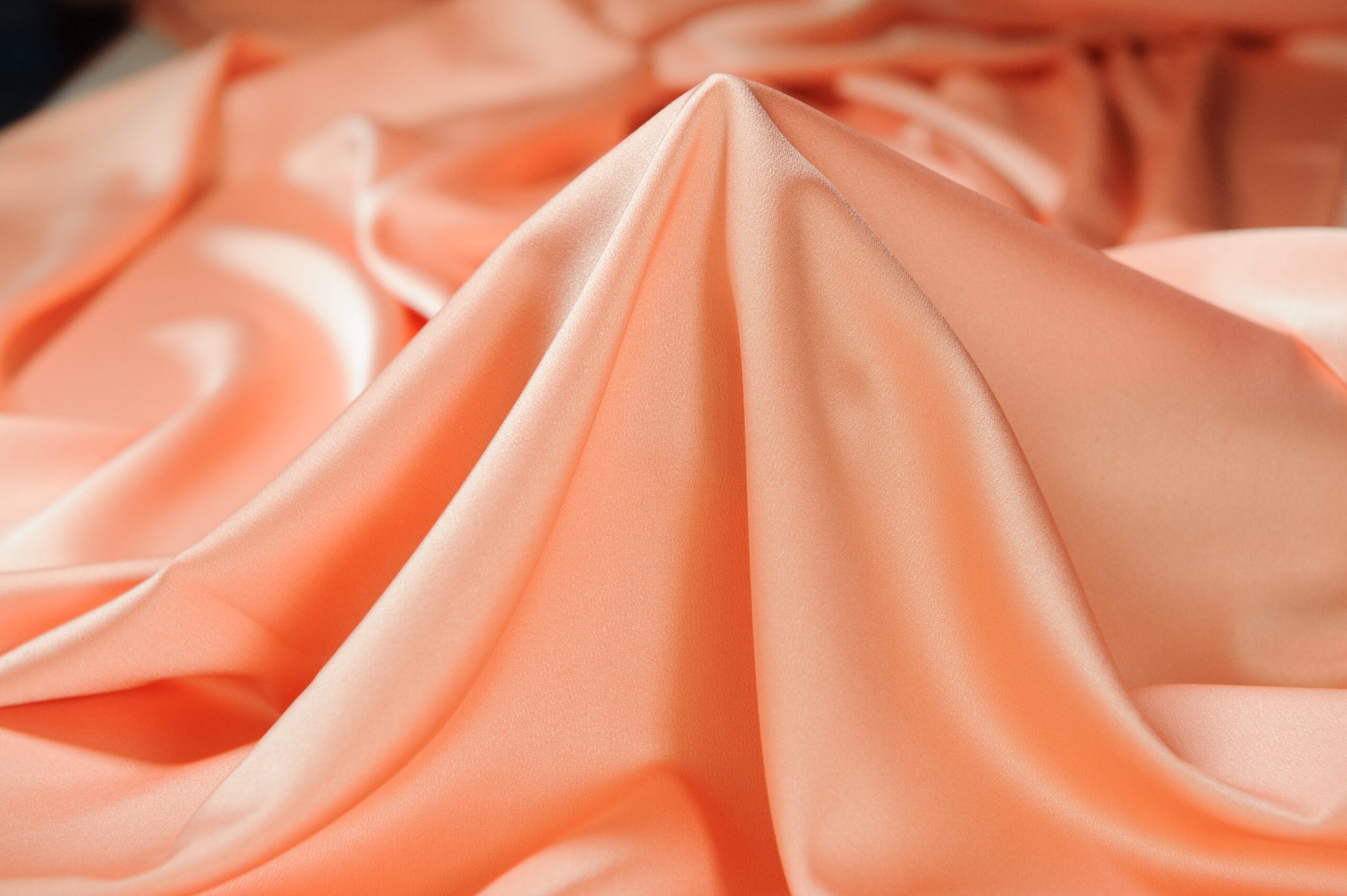 Satin premium stretch PORTOCALIU DESCHIS - imagine 2