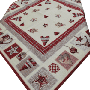 Față de masă Crem cu Fir argintiu 100 cm x 100 cm