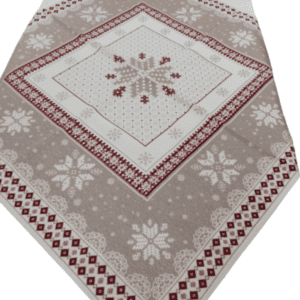 Față de masă Crem cu Bej model tradițional 100 cm x 100 cm