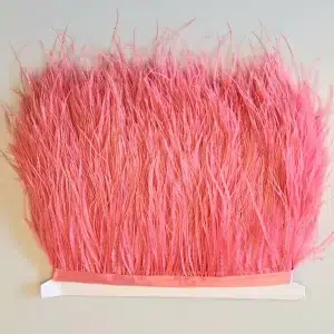 Bandă pene struț Roz deschis