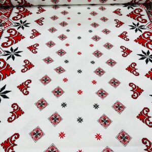 Material pentru fața de masă model Tradițional cu steluțe