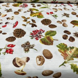 Material pentru fața de masă conuri de brad