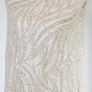 Broderie Bej cu Perle, mărgele, Paiete forme Geometrice