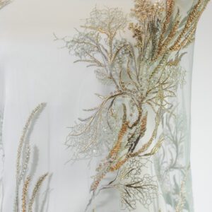 Broderie Gri Verzui cu Perle, mărgele, Paiete