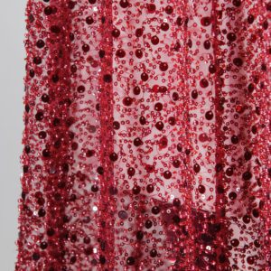 Broderie cu Perle, mărgele și Paiete vișinii