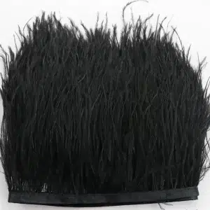 Bandă pene struț Neagră