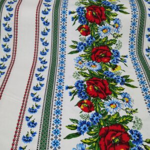 Material pentru fața de masă Tradițional cu flori