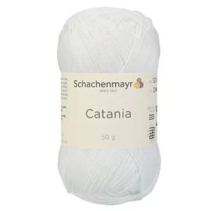Fir Catania Schachenmayr, pentru croșetat și tricotat, Alb, 50 g