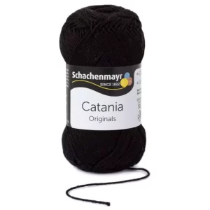 Fir Catania Schachenmayr, pentru croșetat și tricotat, Negru, 50 g