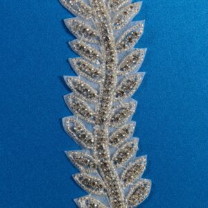 Bandă decorativă argintie, termoadezivă, lată de 5 cm