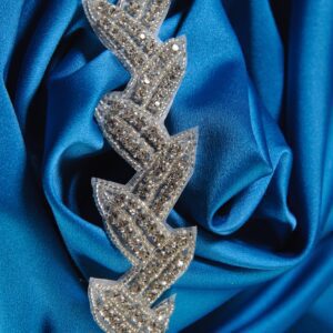 Bandă decorativă argintie, termoadezivă