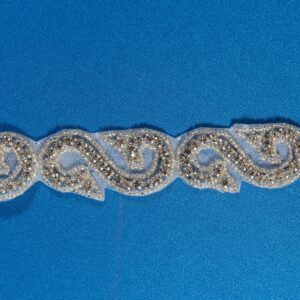 Bandă decorativă argintie termoadezivă, model S