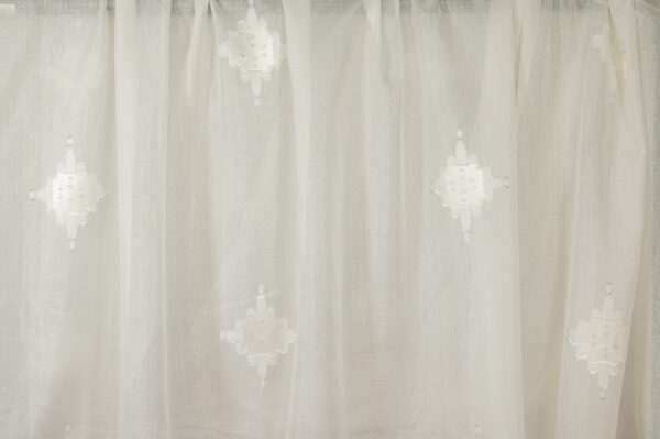 Perdea Ivory floare, romb - imagine 2