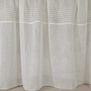 Perdea Ivory cu model tip plasă la bază