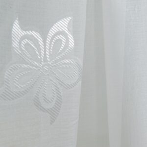 Perdea Ivory flori mari