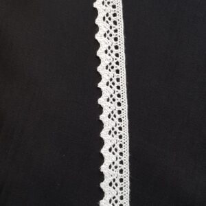 Dantelă albă din bumbac, 1, 5 cm