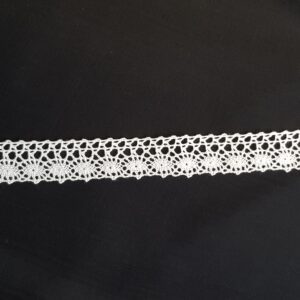 Dantelă albă din bumbac