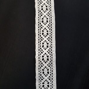 Dantelă albă din bumbac, 3, 5 cm