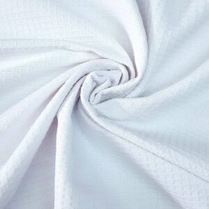 Țesătură albă din bumbac Waffle/Fagure