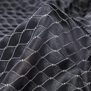 Draperie Neagră cu romburi mici