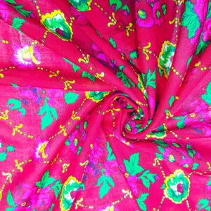 Țesătură pentru port popular roșie cu coroniță