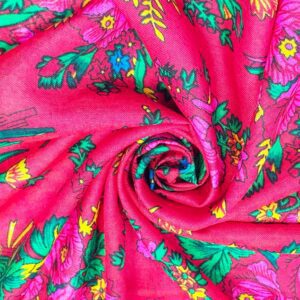 Țesătură pentru port popular roșie cu spic