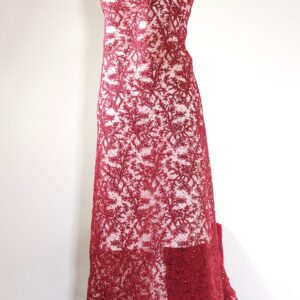 Dantelă Brodată, Vișinie cu flori mici