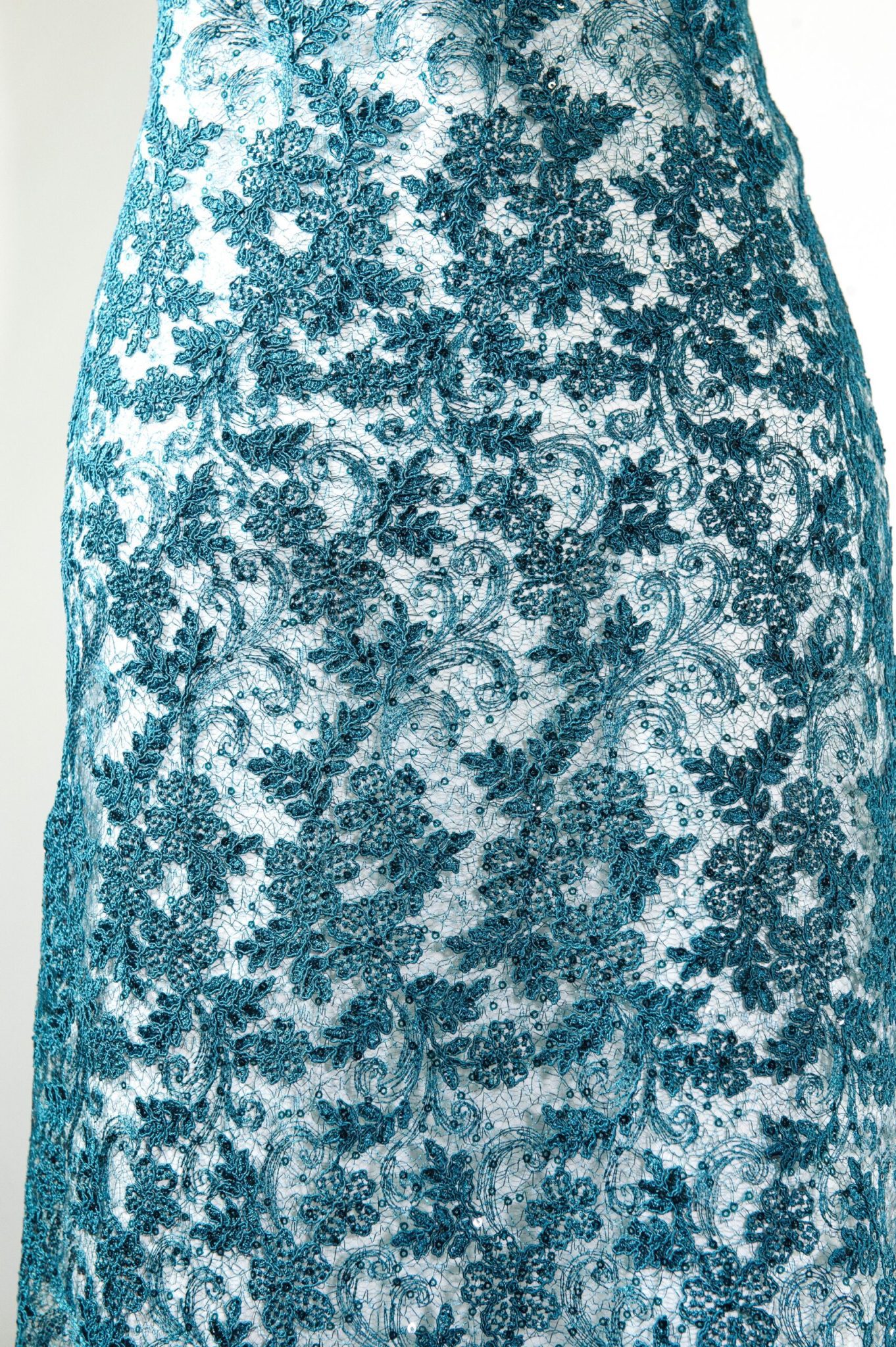 Dantelă Brodată Verde - imagine 2