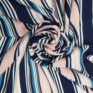 Țesătură /Tercot din bumbac imprimat cu linii