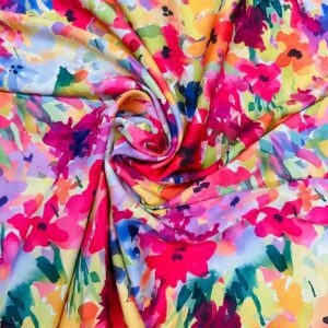 Mătase imprimată Roșie