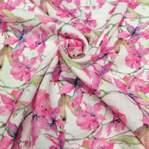 Țesătură imitație de in ,imprimat 018