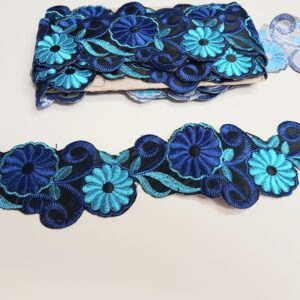 Accesoriu, bandă decorativă pentru brâu albastră