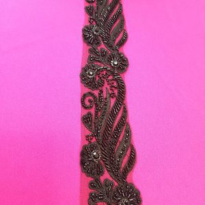 Bandă decorativă neagră 5,5 cm