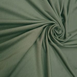 Bumbac cu elastan verde-gri