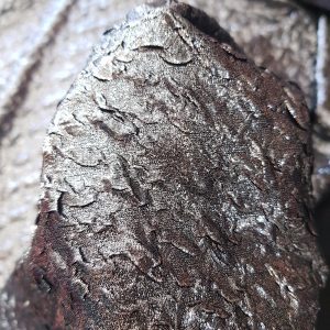 Lycra argintie cu aspect gofrat