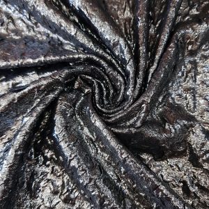 Lycra neagră cu aspect gofrat