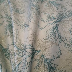 Brocard cu frunze albastru turcoaz