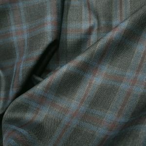 Stofă subțire gri ,cu aspect fin în carouri