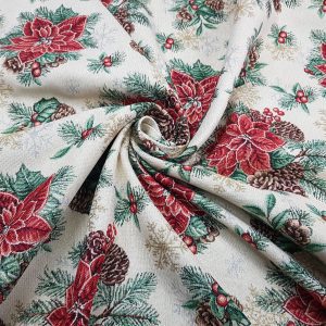 Brocard pentru față de masă cu floare roșie