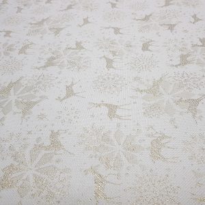 Brocard pentru față de masă crem cu motive aurii