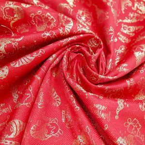 Brocard pentru față de masă roșu cu auriu